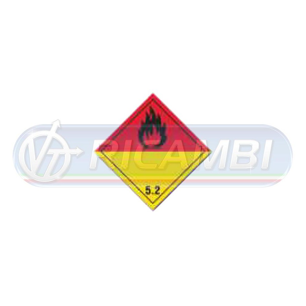 1 - ADESIVO ADR 300X300 CL5.2 COMBUSTIBILI/PEROSSIDI ORGANICI