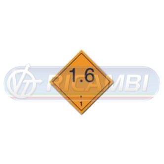 1 - ADESIVO ADR 300X300 CL1.6 SOSTANZE ESPLOSIVE