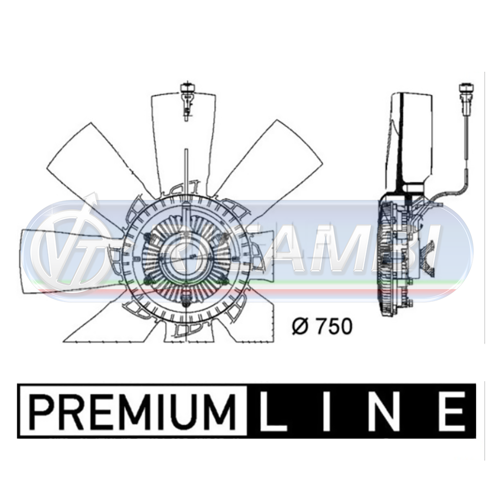 1 - VENTOLA RAFFREDDAMENTO VOLVO FH 1 FH 2 818