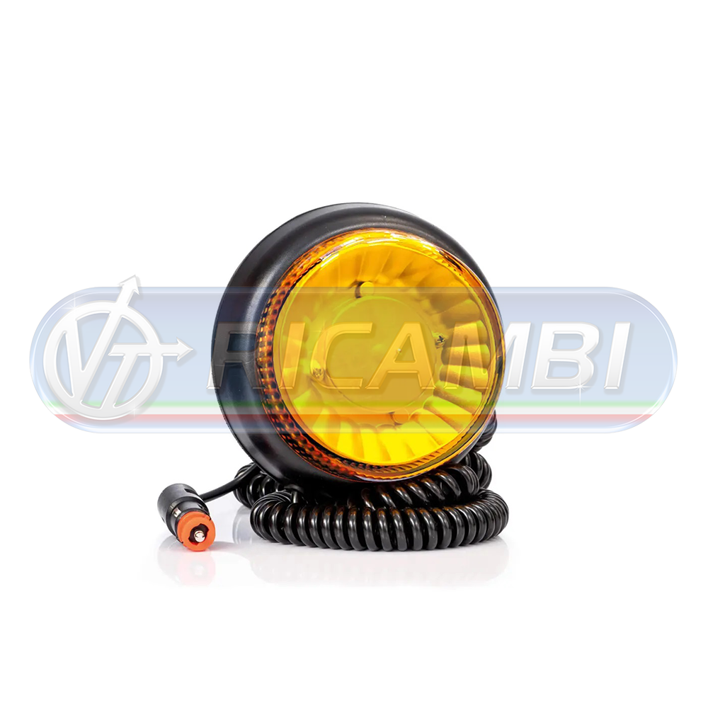 1 - LAMPADA ROTANTE LED MAGNETICA BASSA C/ACCENDISIGARI