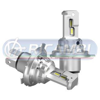 1 - KIT LAMPADINE H4 LED 12V 6500K IN COPPIA