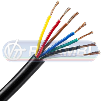 1 - CAVO ELETTRICO 7 POLI - 6X1MMQ + 1X1,5MMQ AL MT.