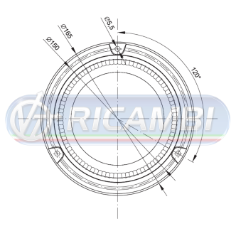 1 - LAMPADA ROTANTE LED A VITI BASSA C/CAVO 1,5 MT