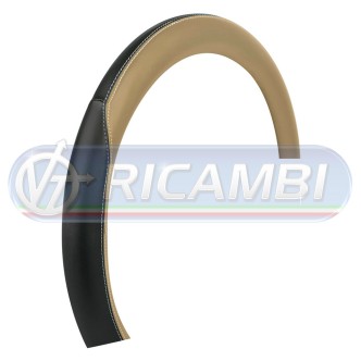 1 - COPRIVOLANTE L 46-48 CM SIMILPELLE NERO/BEIGE