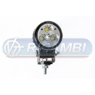 1 - FARETTO DA LAVORO ROTONDO 3 LED 11W 1200 LUMEN