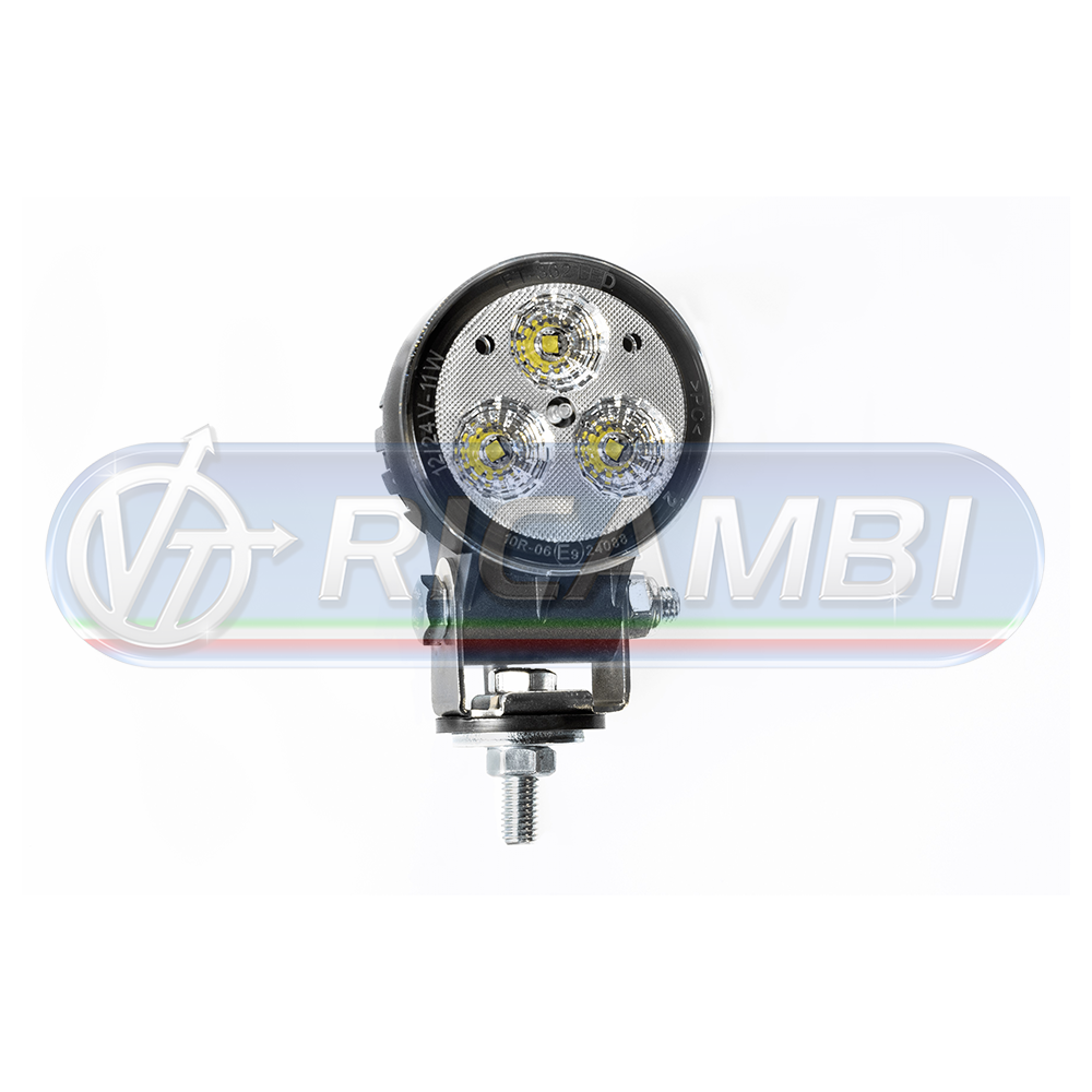 1 - FARETTO DA LAVORO ROTONDO 3 LED 11W 1200 LUMEN