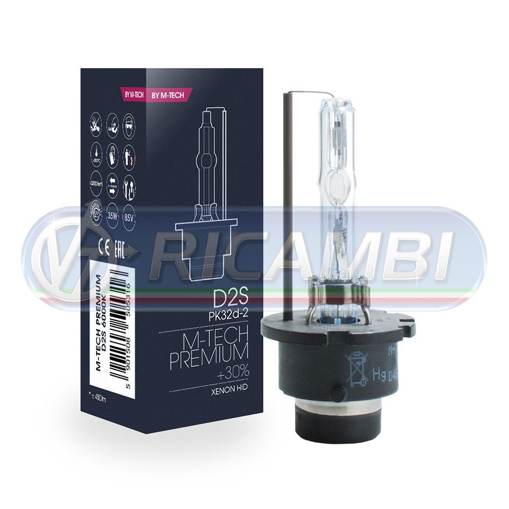 1 - LAMPADA XENON D2S 6000K 35W PREMIUM