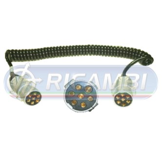 1 - SPIRALE ELETTRICA 7 POLI TIPO N (F) 3,5 MT ALLUMINIO