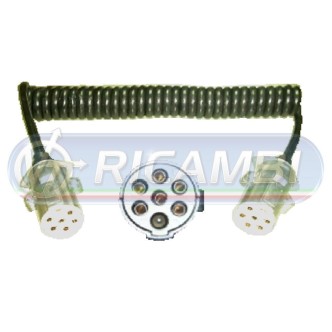 1 - SPIRALE ELETTRICA 7 POLI TIPO S (M) 3,5 MT ALLUMINIO