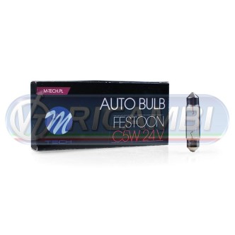 1 - LAMPADINA SILURO 24V 5W 11x38- 41 mm