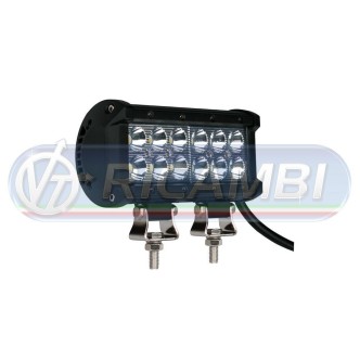 1 - FARETTO DA LAVORO RETTANGOLARE 12 LED 36W