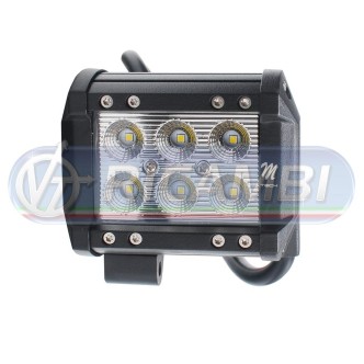 1 - FARETTO DA LAVORO RETTANGOLARE 6 LED 18W