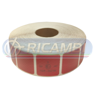 1 - NASTRO RIFLETTENTE ROSSO A SETTORI 3M AL METRO