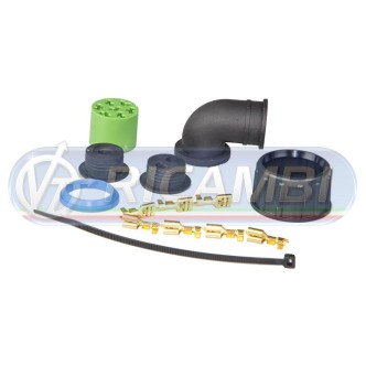 1 - CONNETTORE ELETTRICO FANALE RIMORCHIO ASPOCK VERDE