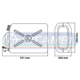 1 - TANICA PLASTICA 25 LT C/RUBINETTO
