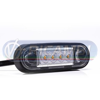 1 - FANALINO INGOMBRO A INCASSO 4 LED ARANCIO