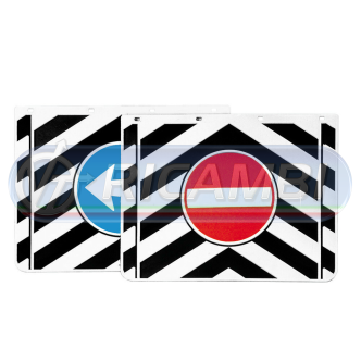 1 - PARASPRUZZI 45X35 CM C/SEGNALI IN RILIEVO COPPIA