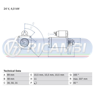 1 - MOTORINO AVVIAMENTO VOLVO FL6 044