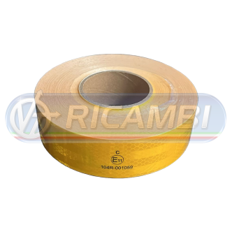 1 - NASTRO RIFLETTENTE GIALLO AL METRO 50MM