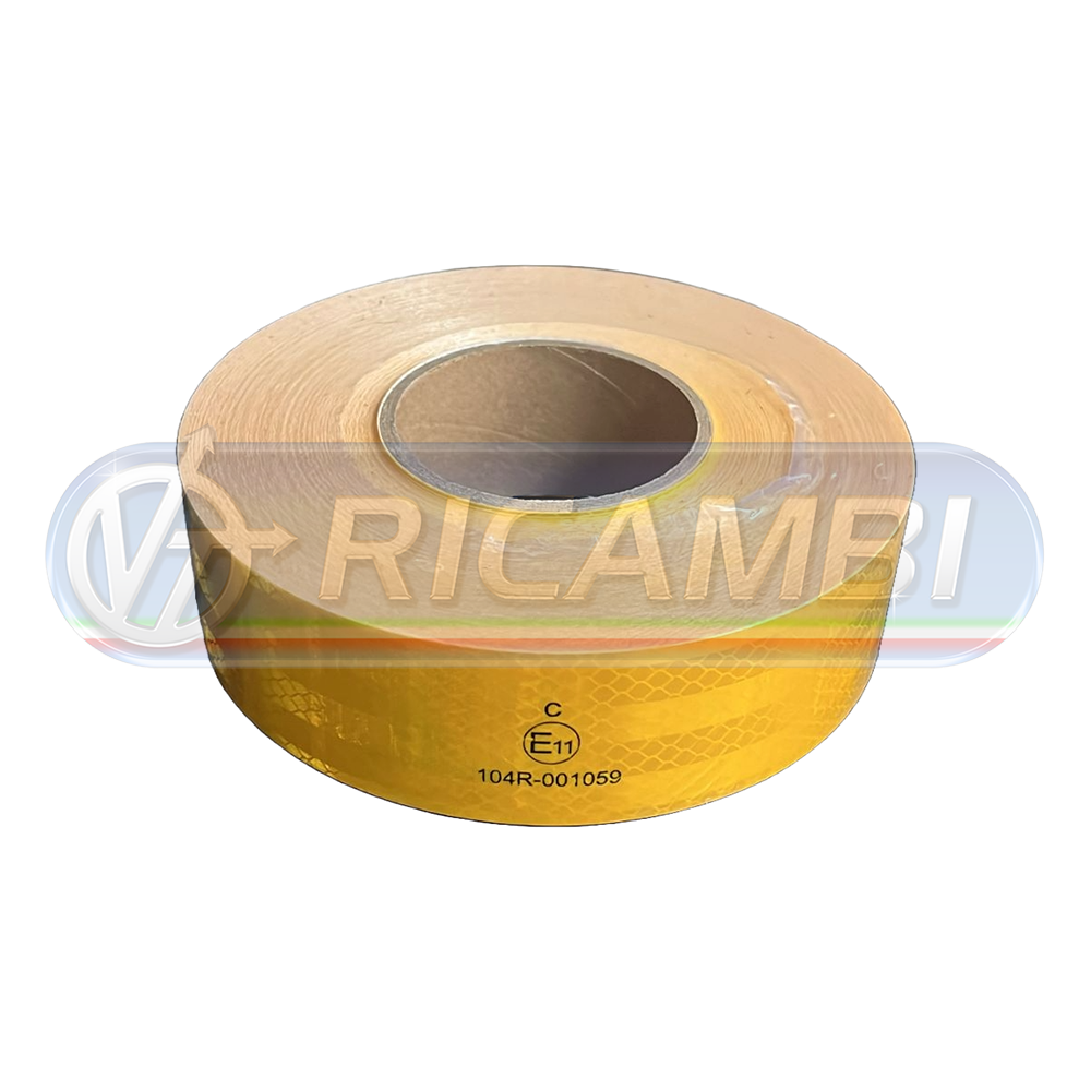 1 - NASTRO RIFLETTENTE GIALLO AL METRO 50MM