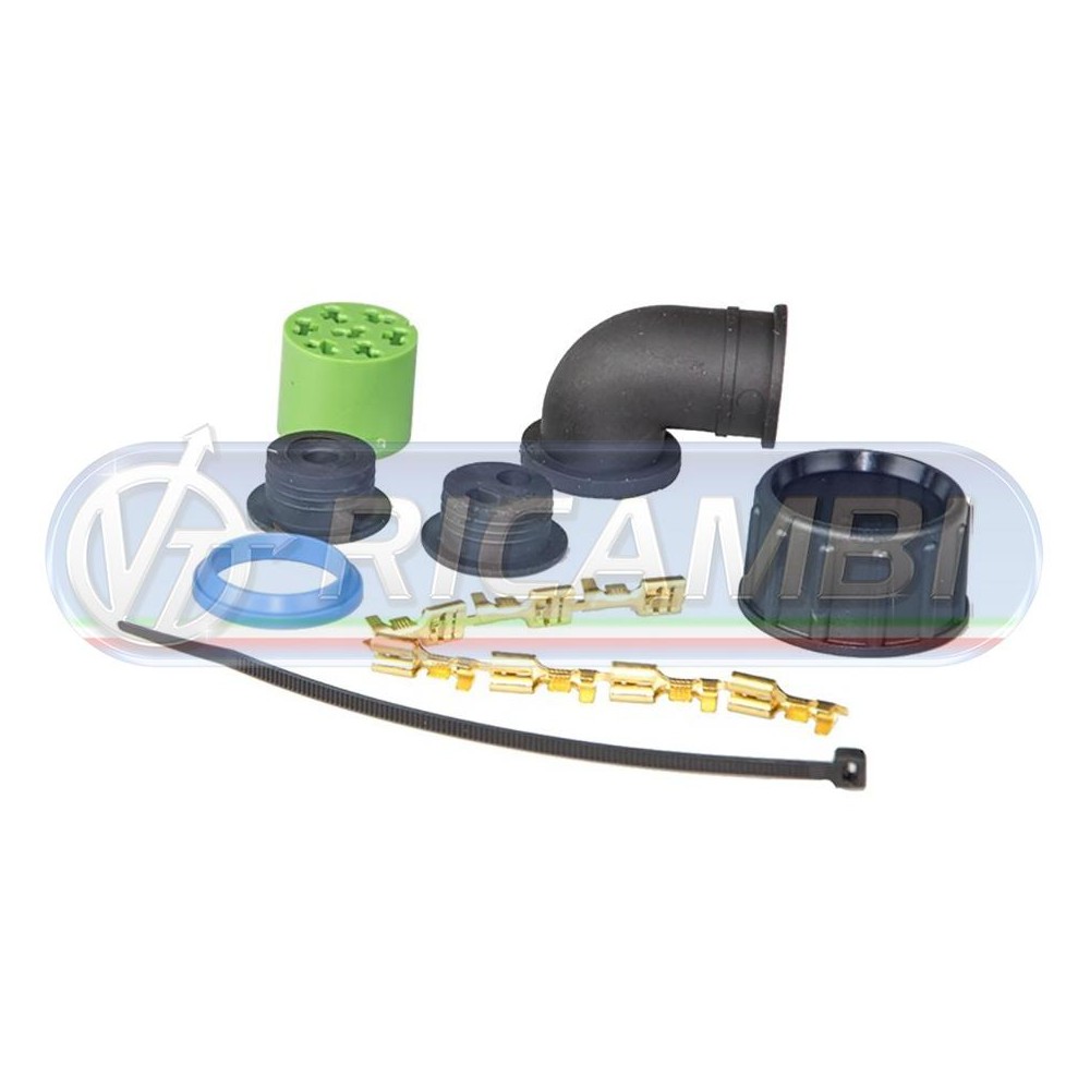 1 - CONNETTORE ELETTRICO FANALE RIMORCHIO ASPOCK VERDE