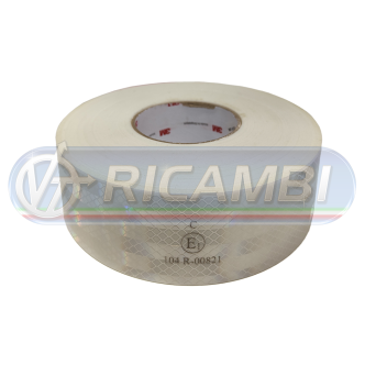 1 - NASTRO RIFLETTENTE BIANCO 3M AL METRO 55MM