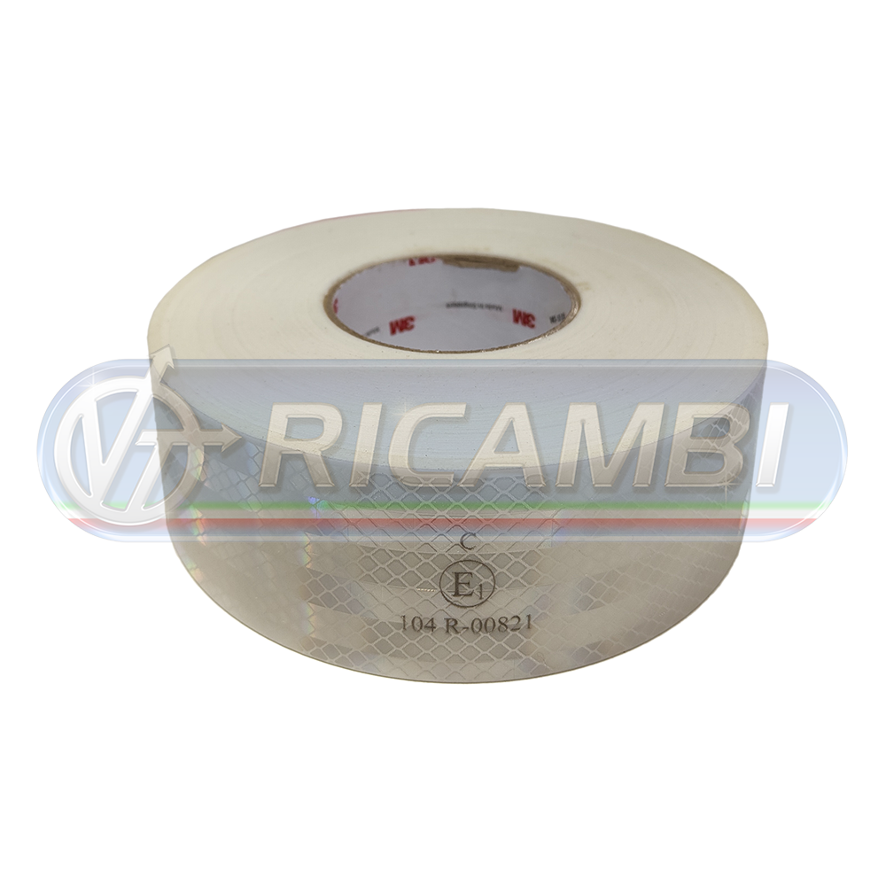 1 - NASTRO RIFLETTENTE BIANCO 3M AL METRO 55MM
