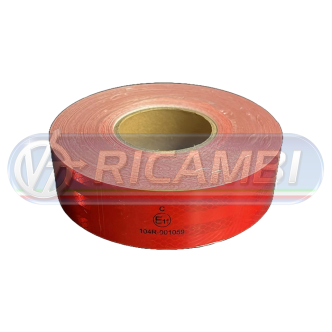 1 - NASTRO RIFLETTENTE ROSSO AL METRO 50MM