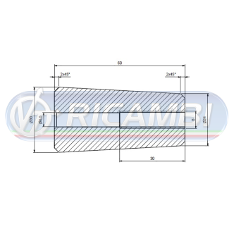 1 - RULLO CONICO TENDITELO CRAMARO