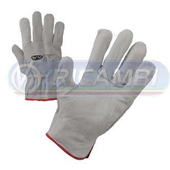 1 - GUANTI PELLE FIORE DORSO CROSTA TG 10