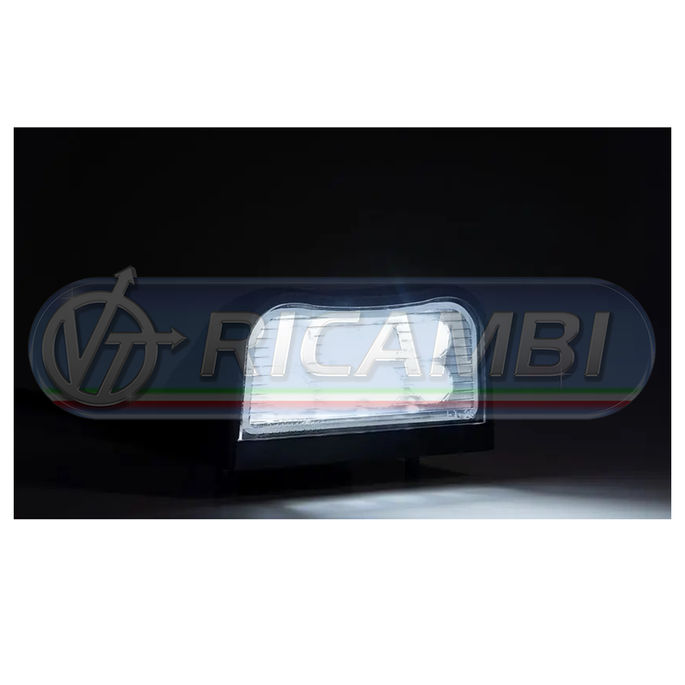1 - FANALE TARGA 8 LED LARGO COP. NERO