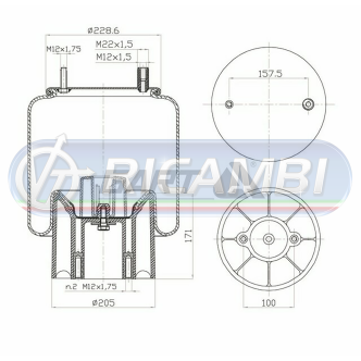 1 - TORPRESS RIMORCHIO COMPLETO ROR C/FONDELLO IN PLASTICA