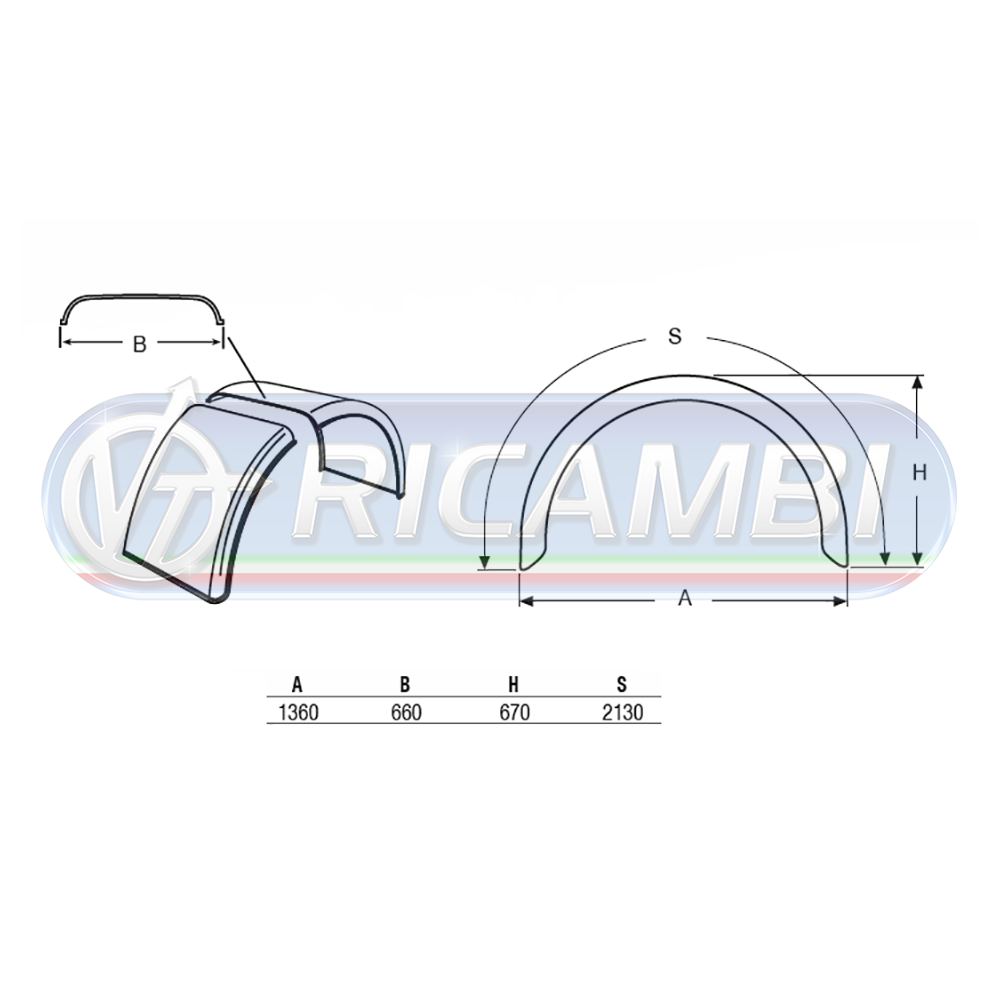 1 - PARAFANGO POST. D/S 660 X 1360 SV 2130