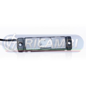 1 - FANALINO INGOMBRO 4 LED CENTRALI 12/24V BIANCO