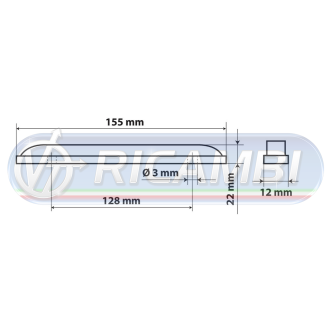 1 - LAMPADA LED LUCE INGOMBRO A 12 LED 24V ROSSA