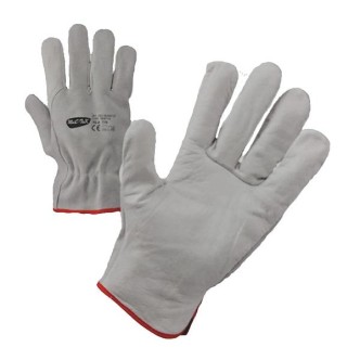 1 - GUANTI PELLE FIORE DORSO CROSTA TG 10