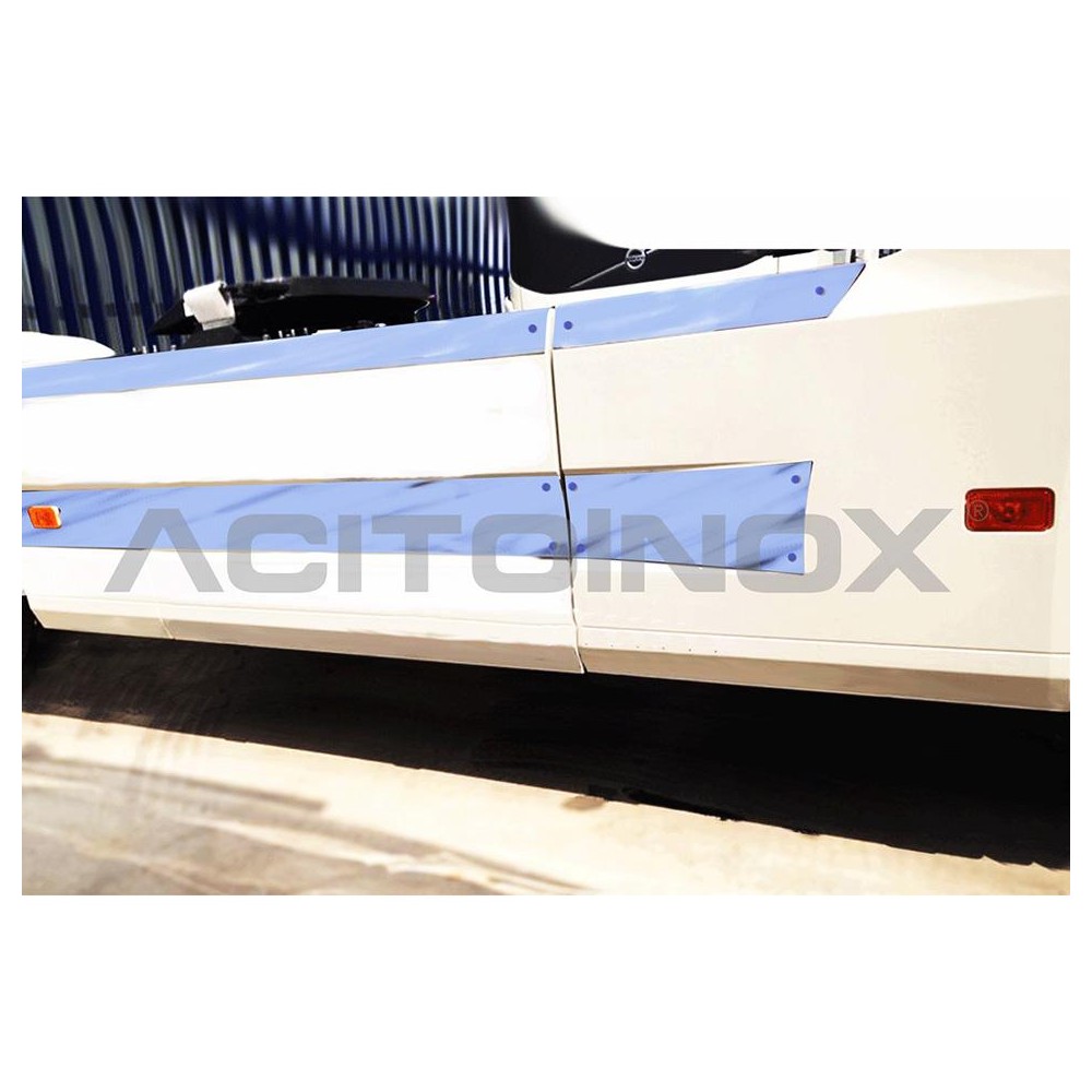 1 - COPRICARENA SUP. + FASCE INOX VOLVO FH 4 EURO 6 C/BATTERIE POST. IN COPPIA