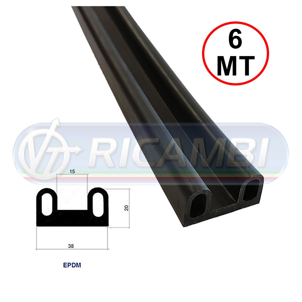 1 - GUARNIZIONE SPONDA POST. EPDM ROTOLO DA 6 MT