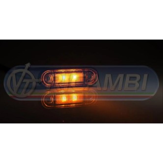 1 - FANALINO INGOMBRO A INCASSO 2 LED ARANCIO