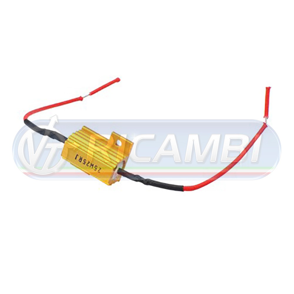 1 - RESISTENZA PER LAMPADINE LED 25W/25 OHM