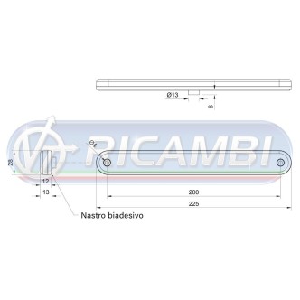 1 - FANALINO INGOMBRO 12 LED ROSSO