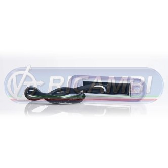 1 - FANALINO INGOMBRO TRASPARENTE STRISCIA A LED BIANCO