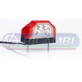 1 - FANALE TARGA LED LARGO COP. ROSSO