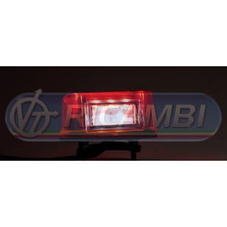 1 - FANALE TARGA LED STRETTO COP. ROSSO