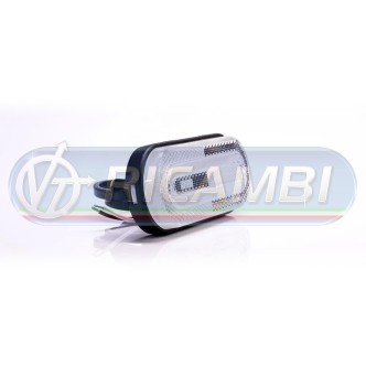 1 - FANALINO INGOMBRO STRISCIA A LED A ELLISSE C/STAFFA BIANCO