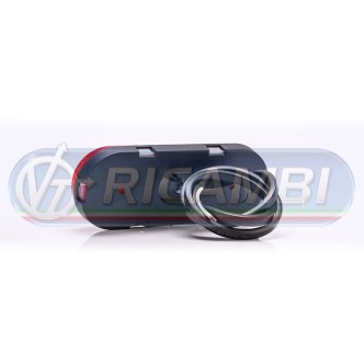1 - FANALINO INGOMBRO STRISCIA A LED A ELLISSE C/STAFFA ROSSO