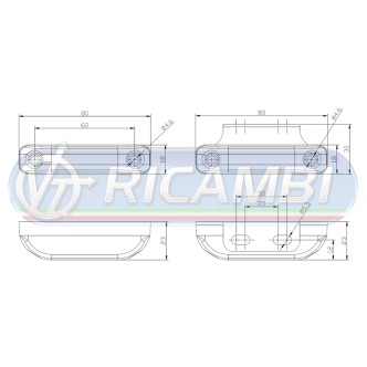 1 - FANALINO INGOMBRO 2 LED ARANCIO
