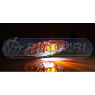 1 - FANALINO INGOMBRO POST. 6 LED 12/24V CORTO C/STAFFA 90° DX/SX