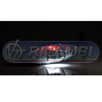 1 - FANALINO INGOMBRO POST. 6 LED 12/24V CORTO C/STAFFA DIRITTA DX/SX