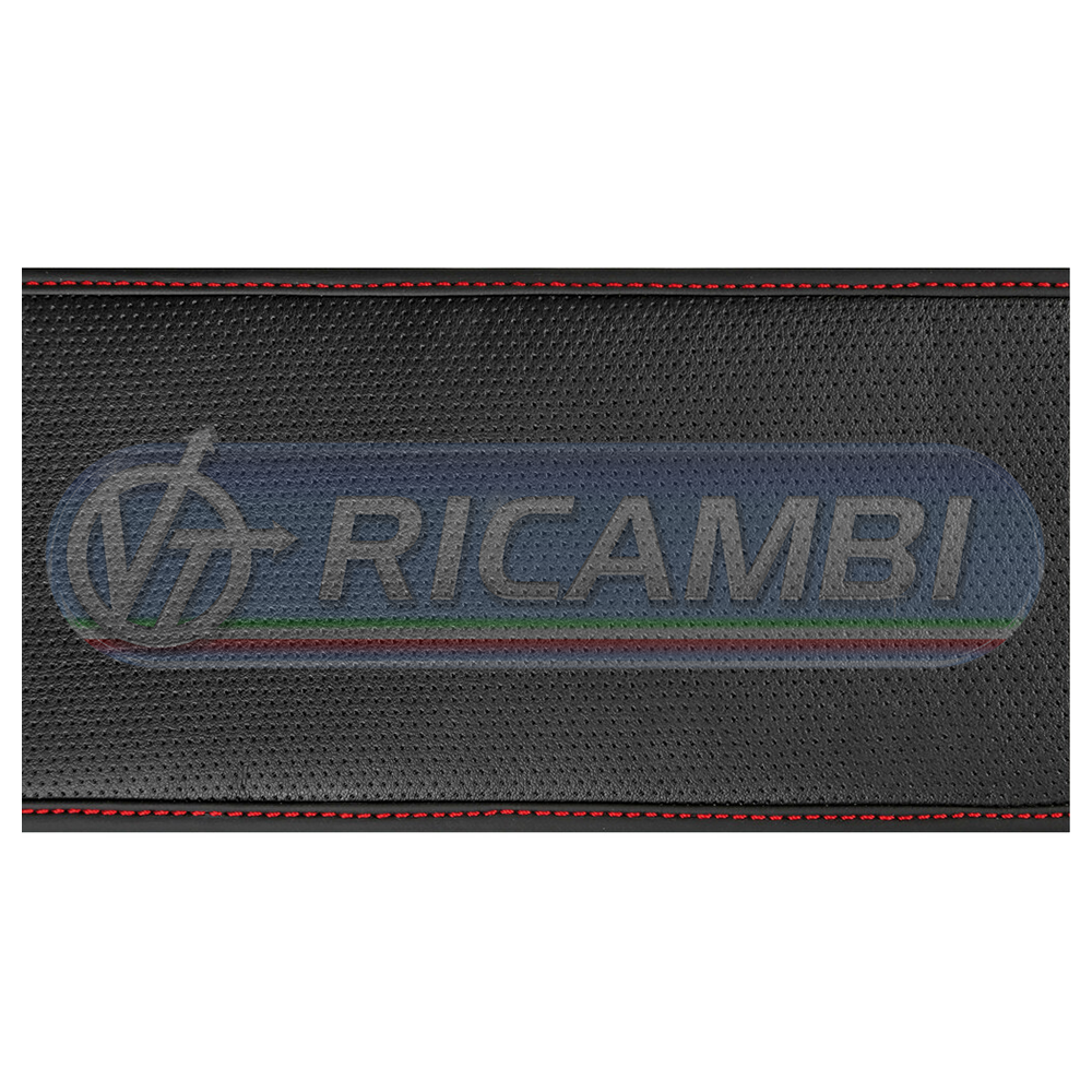 1 - COPRIVOLANTE M 44-46 CM NEOPRENE + SIMILPELLE NERO/ROSSO